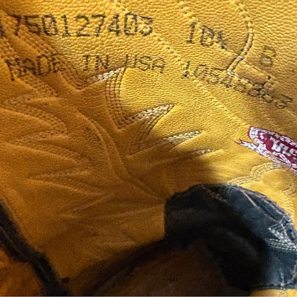 Nocona Classic Black Deertan Leather Cowboy Boots - Picture 7 of 9